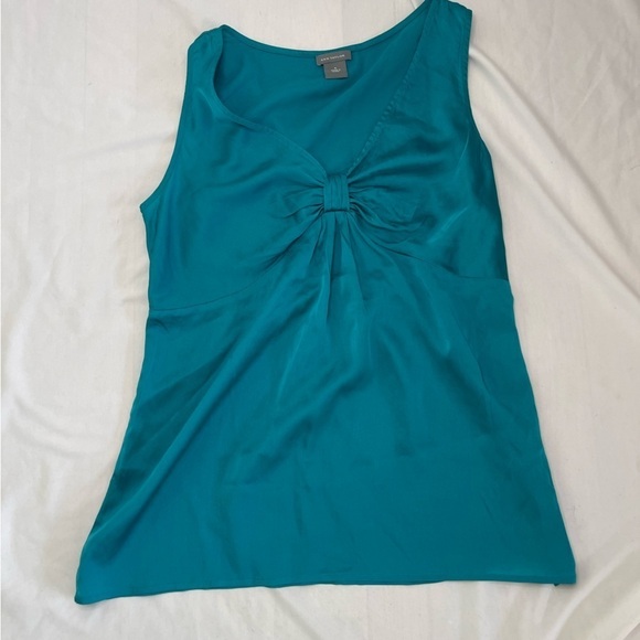 Ann Taylor Factory Green V-Neck Sleeveless Blouse Women's Size 4 - Picture 11 of 14